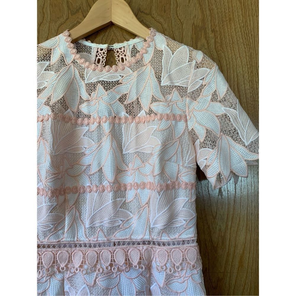 Saylor Birgit Floral Lace Mini Dress Blush Size S - Picture 6 of 12